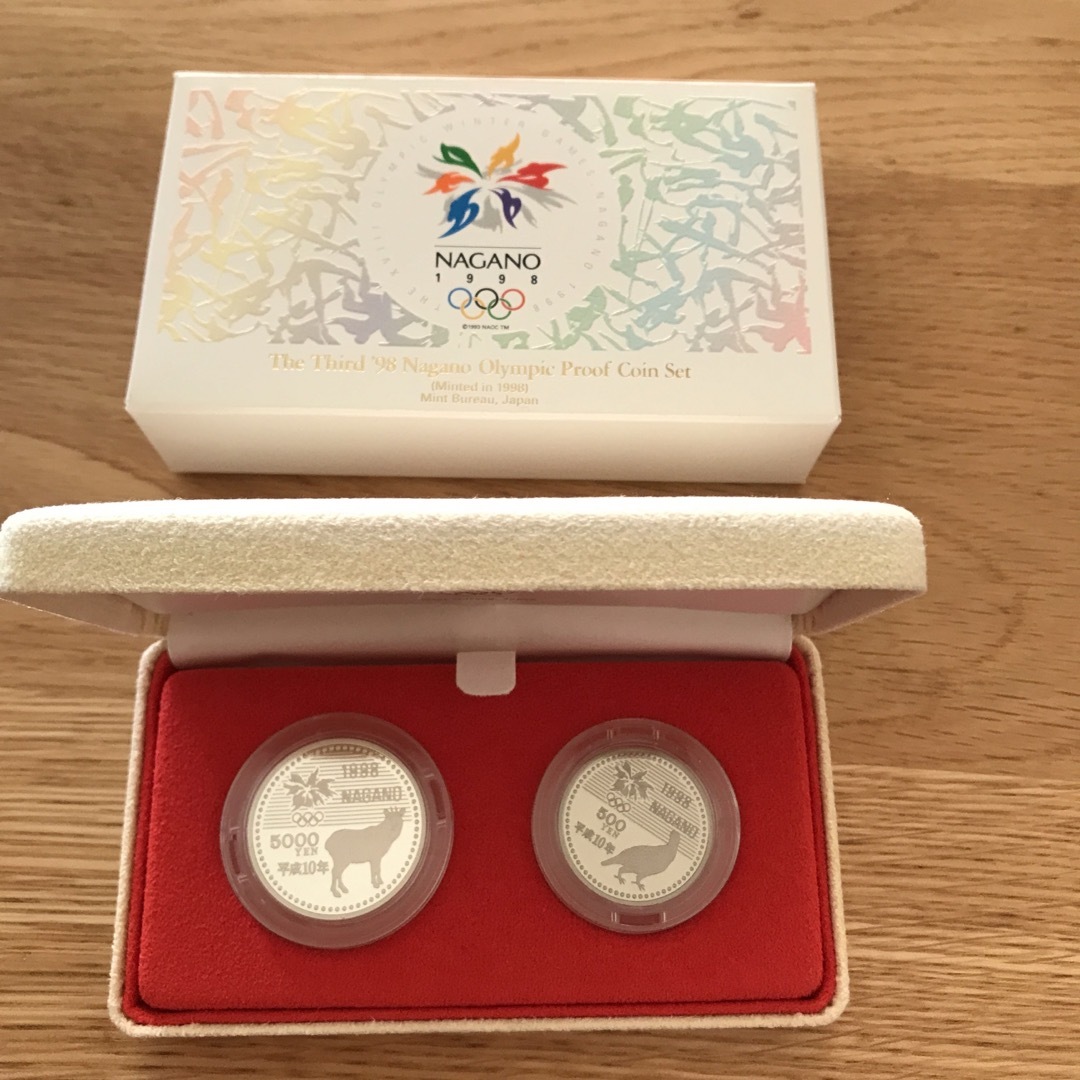 ☆長野オリンピック記念硬貨 5,000円銀貨3枚 甘 ☆長野オリンピック記念硬貨 5,000円銀貨3枚 甘