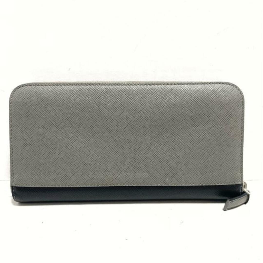 PRADA - PRADA(プラダ) 長財布 - グレー×黒 レザーの通販 by ブラン