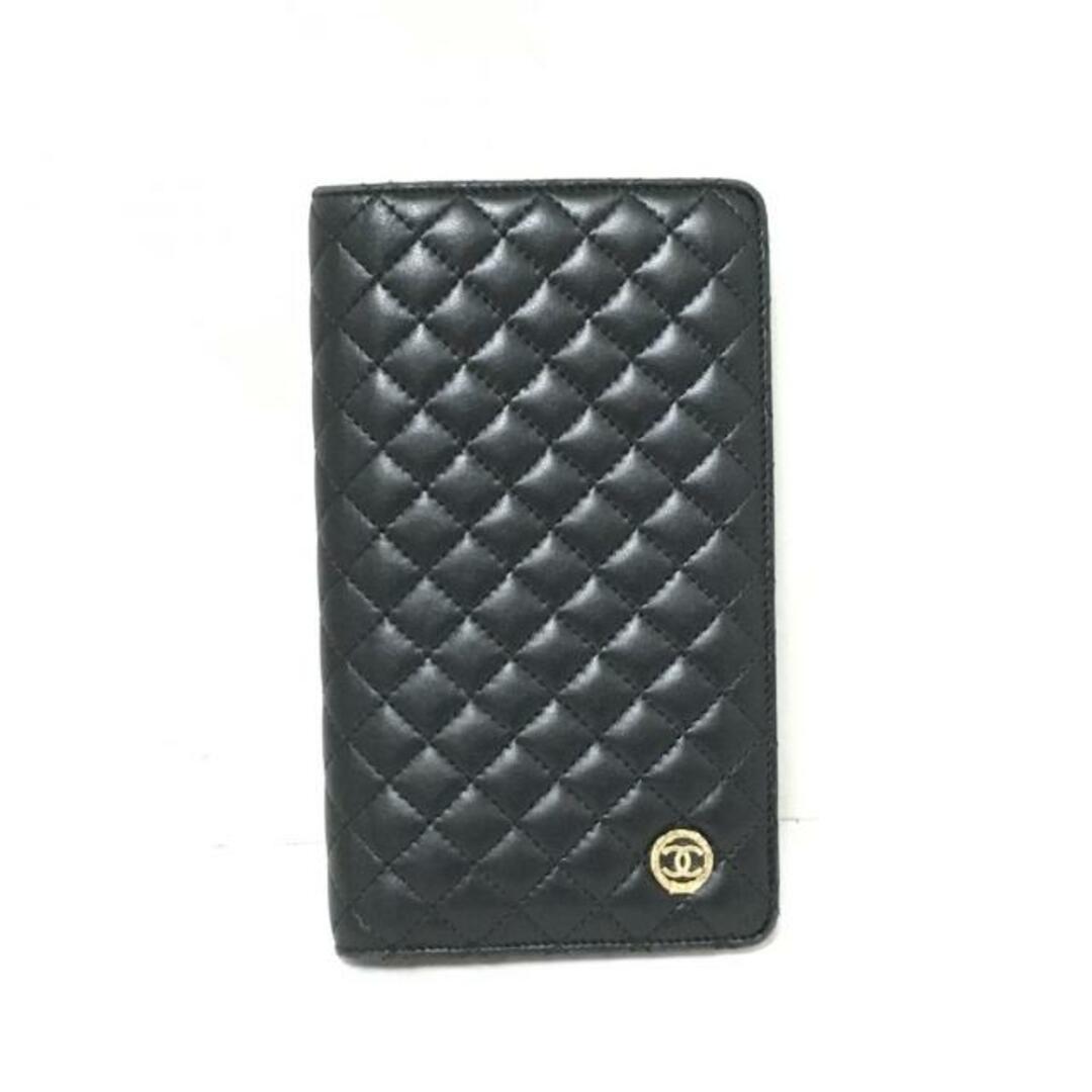 CHANEL - シャネル 長財布 マトラッセ 黒 ラムスキンの通販 by ブラン