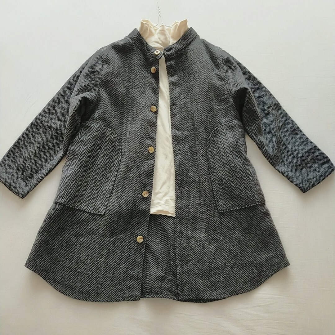 THE STANDARD CLOTHING MADE　前開きロングシャツ　ワンピ キッズ/ベビー/マタニティのキッズ服女の子用(90cm~)(ワンピース)の商品写真