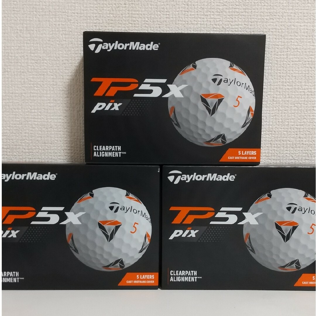 新品 テーラーメイド TP5x ゴルフボール 3ダース pix-