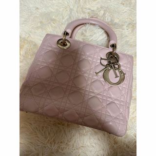 ディオール(Dior)のDIOR レディディオール 24cm ピンク(ハンドバッグ)