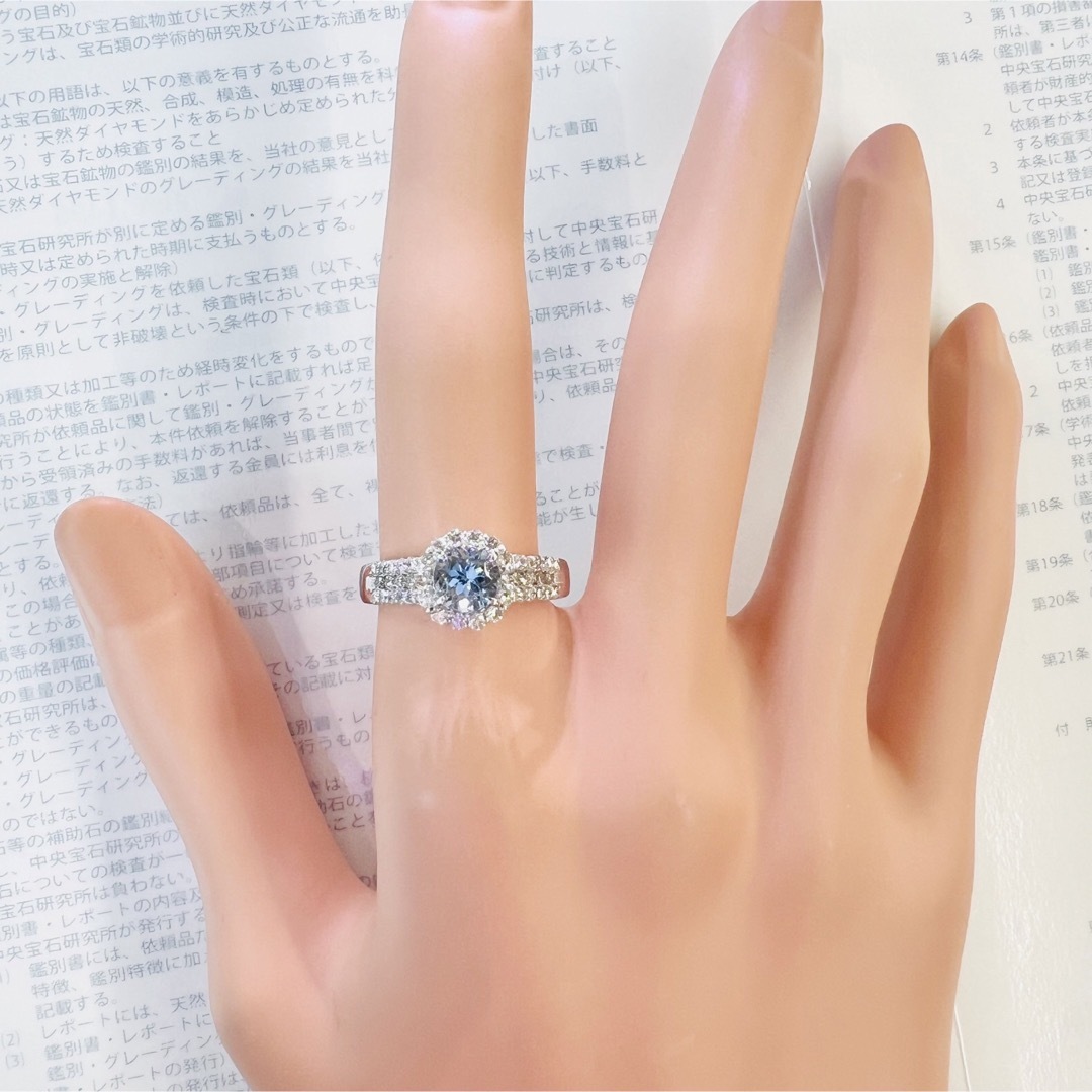 アクア☆K18アクアマリンリング AQ:0.80ct D:0.53ct レディースのアクセサリー(リング(指輪))の商品写真