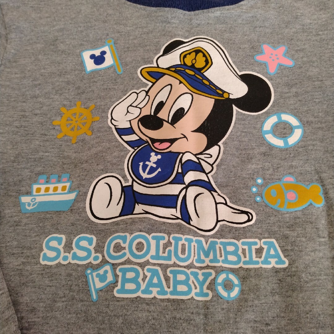 Disney(ディズニー)の【美品】ベビーミッキーの長袖カットソー キッズ/ベビー/マタニティのキッズ服男の子用(90cm~)(Tシャツ/カットソー)の商品写真