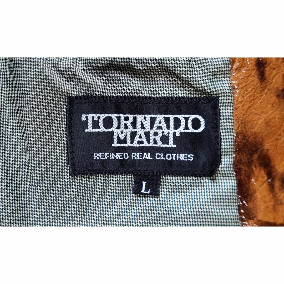 TORNADO MART(トルネードマート)の美品 TORNADOMAR 茶 レザー モッズコート トルネードマート L 本革 メンズのジャケット/アウター(モッズコート)の商品写真