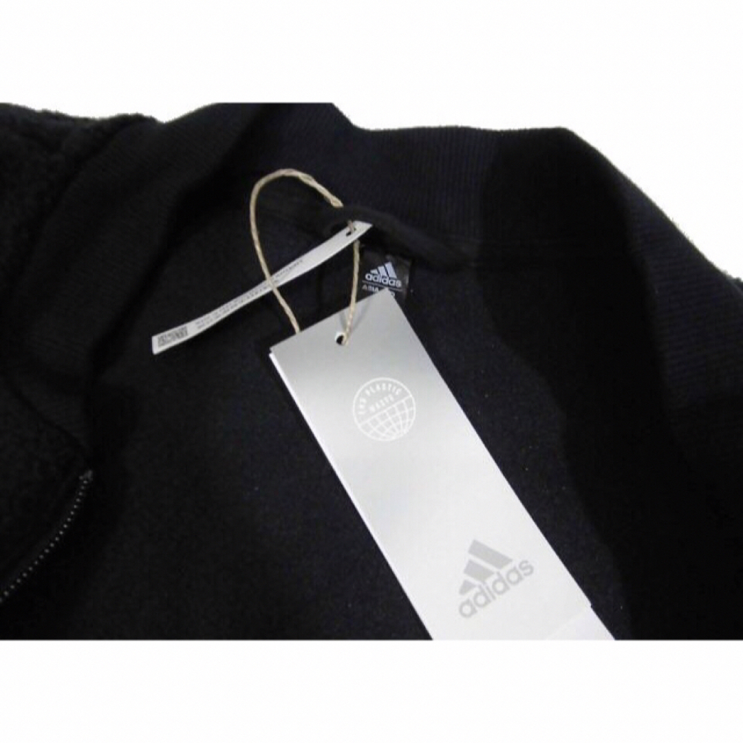 adidas(アディダス)の【adidas/アディダス】シェルパフリース ジップアップブルゾン・M・ブラック メンズのジャケット/アウター(ブルゾン)の商品写真