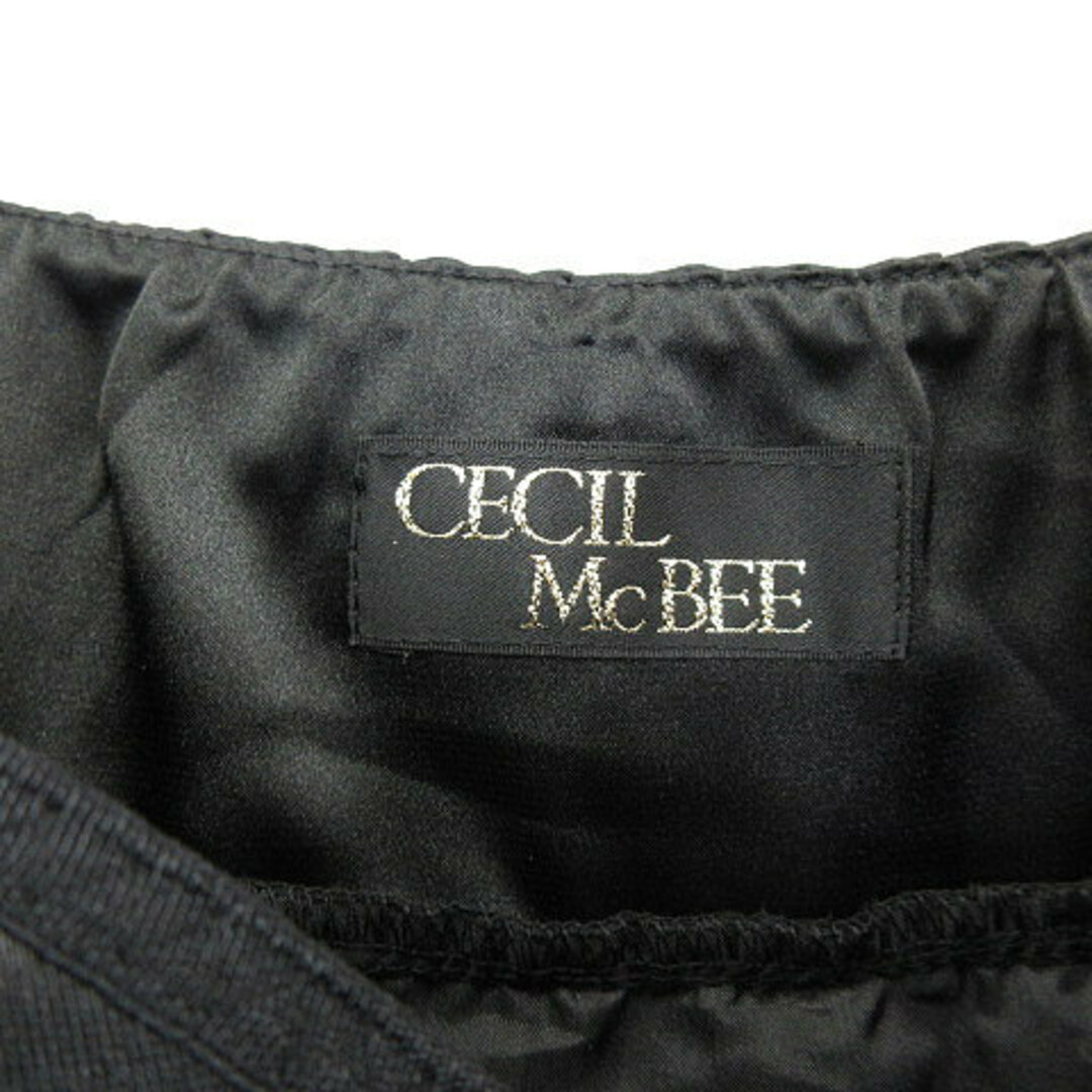 CECIL McBEE(セシルマクビー)のセシルマクビー カシュクール キャミソール ワンピース 黒 M レディースのトップス(キャミソール)の商品写真