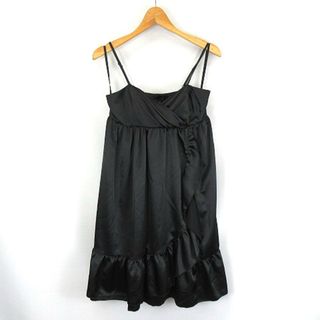 セシルマクビー(CECIL McBEE)のセシルマクビー カシュクール キャミソール ワンピース 黒 M(キャミソール)