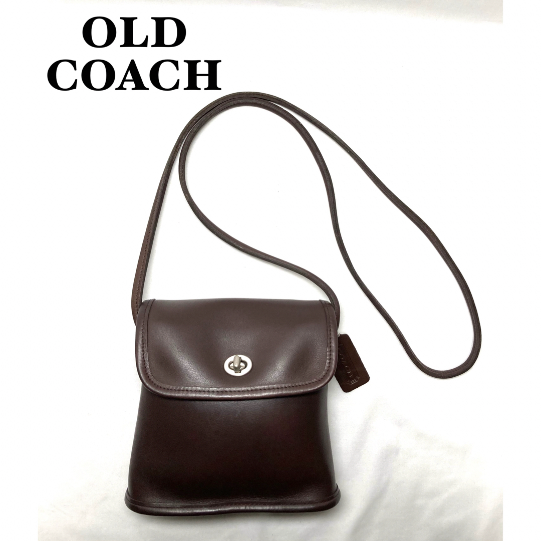 【美品】COACH オールドコーチ　ショルダーバッグ　ターンロック　9049底18㎝マチ