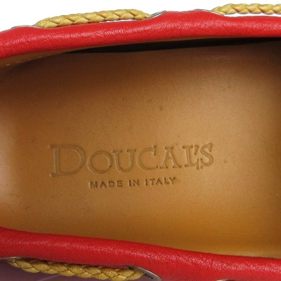 デュカルス ドライビングシューズ スリッポン 靴 レザー 赤 42 27cm位 メンズの靴/シューズ(スリッポン/モカシン)の商品写真