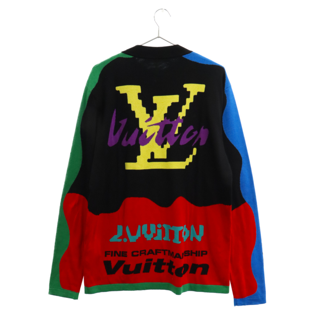 LOUIS VUITTON(ルイヴィトン)のLOUIS VUITTON ルイヴィトン 22SS 2054 ロゴジャガードニット長袖セーター ブラック RM221M JL4 HMN18W メンズのトップス(ニット/セーター)の商品写真