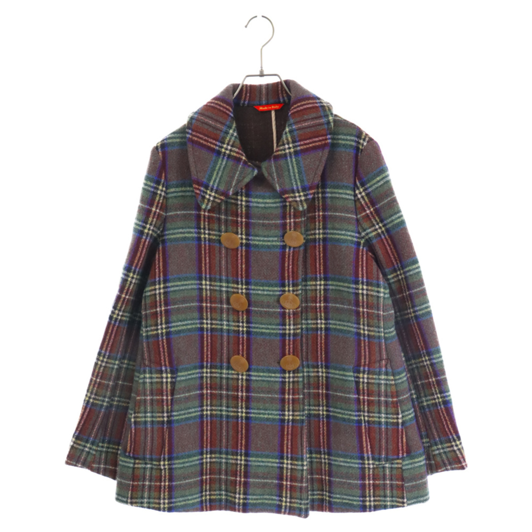 Vivienne Westwood(ヴィヴィアンウエストウッド)のVivienne Westwood ヴィヴィアンウエストウッド 90s Archive タータンチェック ウール コート ダブル コート マルチ アーカイブ メンズのジャケット/アウター(フライトジャケット)の商品写真