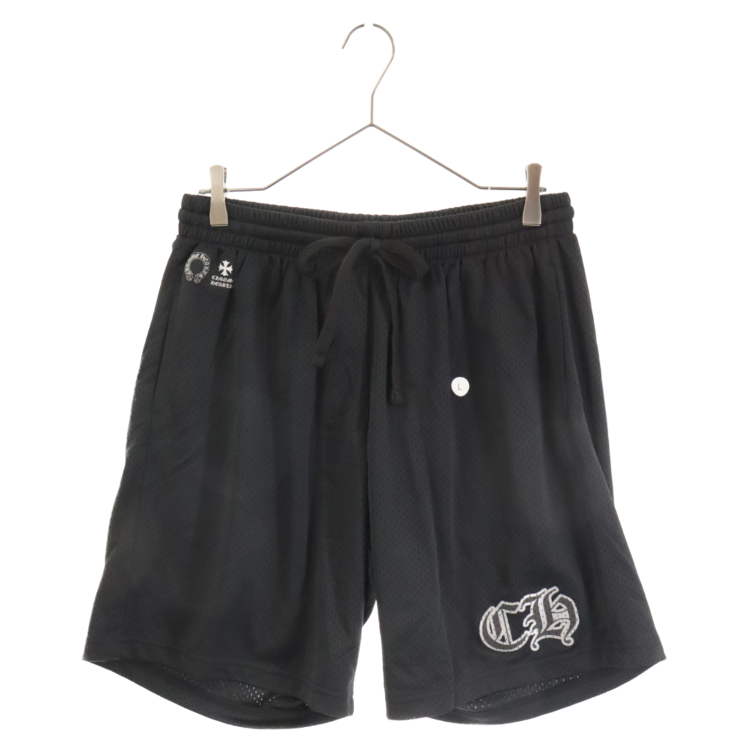 CHROME HEARTS クロムハーツ MESH VARSITY SHORTS CHプリントメッシュハーフパンツ ブラック38センチ股上