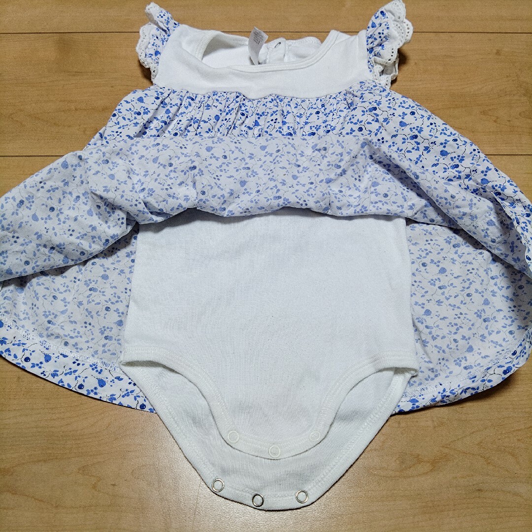 PETIT BATEAU(プチバトー)のプチバトー　ワンピース　ロンパース　ボディスーツ　サイズ75 サイズ80 キッズ/ベビー/マタニティのベビー服(~85cm)(ワンピース)の商品写真