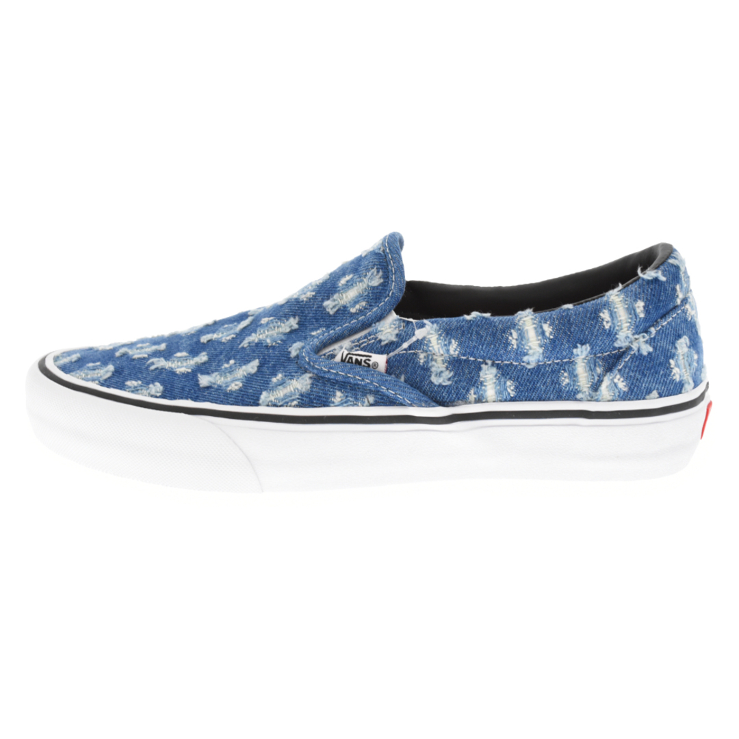 29センチワイズSUPREME シュプリーム 20SS×VANS Hole Punch Denim Slip-On Pro ホール パンチ デニム スリッポン プロ スニーカー US10/28cm