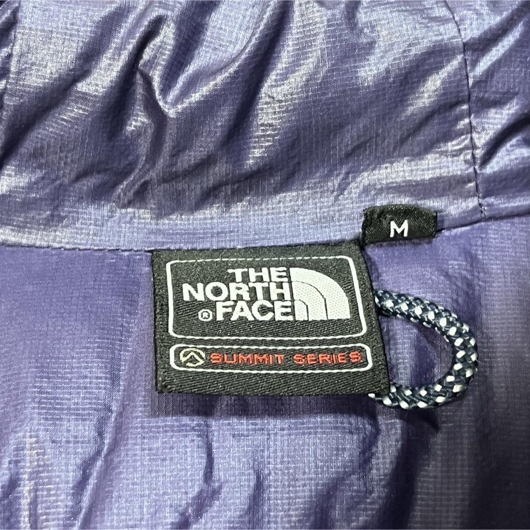ノースフェイス】ダウンジャケット サミットシリーズ　紫刺繍肩ロゴワンポイントKK