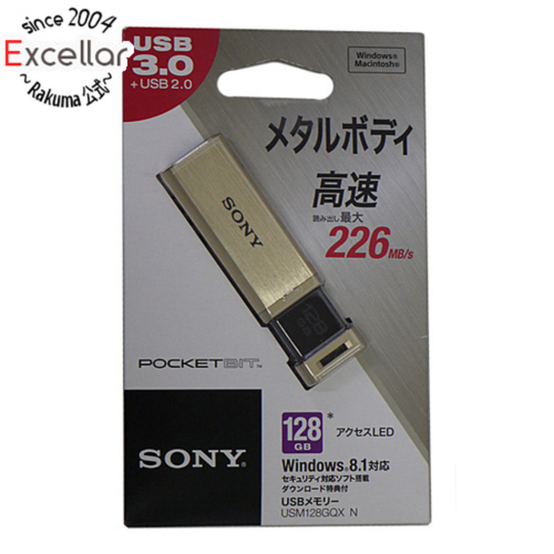 仕様SONY　USBメモリ ポケットビット　128GB　USM128GQX N