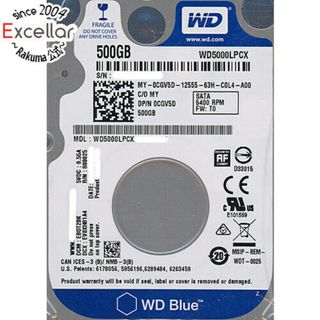 ウェスタンデジタル(Western Digital)のWestern Digital製HDD　WD5000LPCX　500GB SATA600(PC周辺機器)