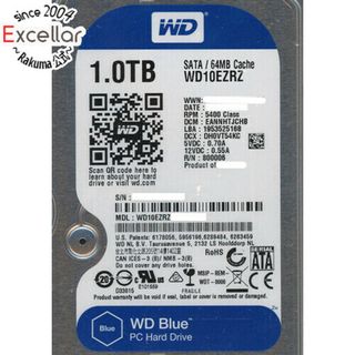 ウェスタンデジタル(Western Digital)のWestern Digital製HDD　WD10EZRZ　1TB SATA600 5400(PC周辺機器)