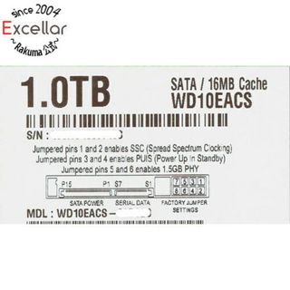 ウェスタンデジタル(Western Digital)のWestern Digital製HDD　WD10EACS　1TB SATA300(PC周辺機器)