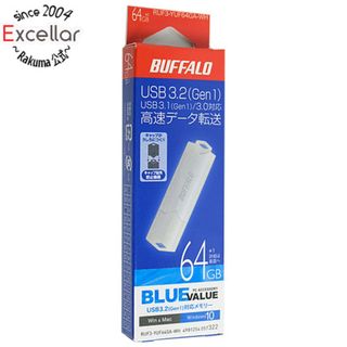 バッファロー(Buffalo)のBUFFALO　USB3.0用 USBメモリー　RUF3-YUF64GA-WH　64GB ホワイト(PC周辺機器)