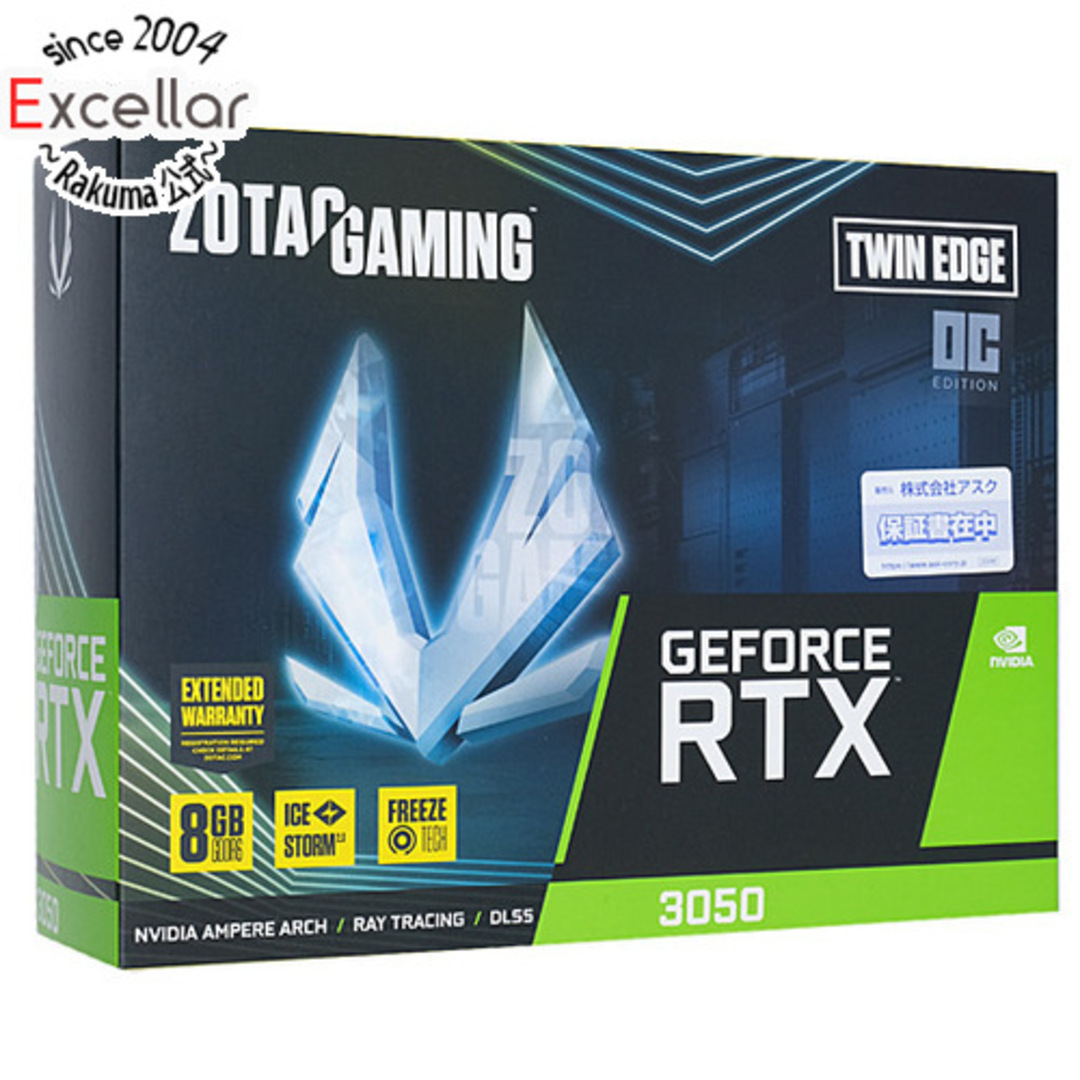 ZOTAC製グラボ　GAMING GeForce RTX 3050 Twin Edge OC ZT-A30500H-10M　PCIExp 8GB新品未開封