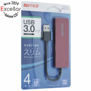 バッファロー(Buffalo)のBUFFALO　USB3.0ハブ 4ポート　BSH4U120U3RD　レッド(PC周辺機器)