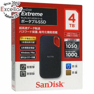 サンディスク(SanDisk)のSANDISK　ポータブルSSD エクストリーム SDSSDE61-4T00-J25　4TB(PC周辺機器)