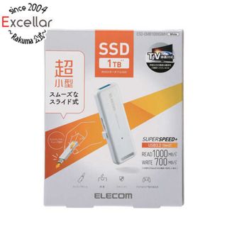 エレコム(ELECOM)のELECOM　外付けポータブルSSD　ESD-EMB1000GWH　ホワイト　1TB(PC周辺機器)