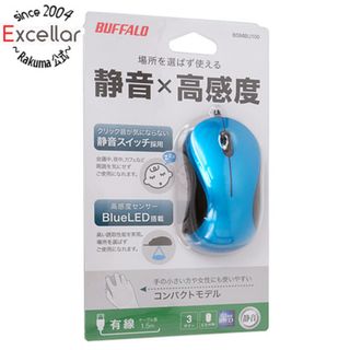 バッファロー(Buffalo)のBUFFALO　有線BlueLEDマウス　BSMBU100BL　ブルー(PC周辺機器)