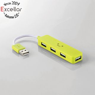 エレコム(ELECOM)のELECOM製　USB2.0ハブ コンパクトタイプ 4ポート　U2H-SN4NBF3GN　グリーン(PC周辺機器)