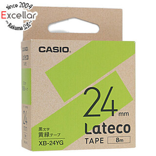 カシオ(CASIO)のCASIO　ラテコテープ 詰め替え用テープ　XB-24YG　黄緑(PC周辺機器)