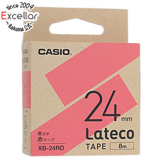 カシオ(CASIO)のCASIO　ラテコテープ 詰め替え用テープ　XB-24RD　赤(PC周辺機器)