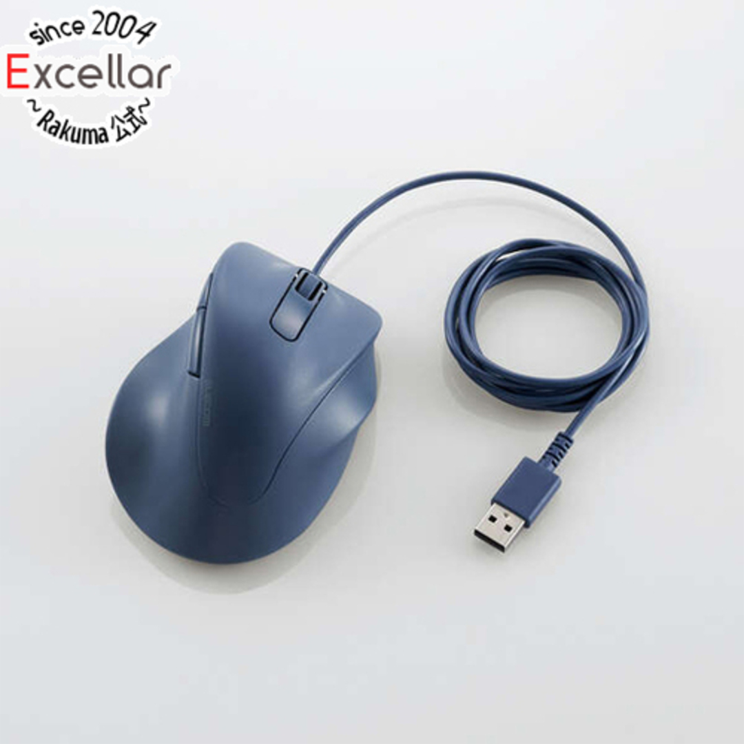 ELECOM(エレコム)のELECOM製　静音 有線マウス Sサイズ　M-XGS30UBSKBU　ブルー スマホ/家電/カメラのPC/タブレット(PC周辺機器)の商品写真