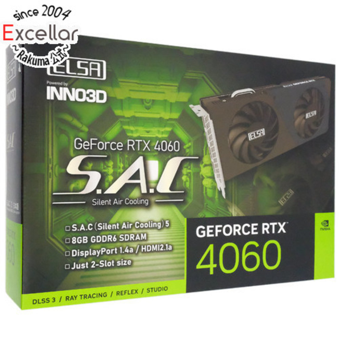 ELSAグラボ　GeForce RTX 4060 S.A.C GD4060-8GERS　PCIExp 8GB型番