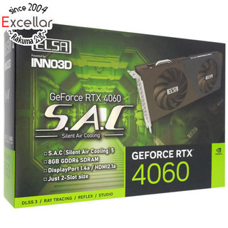 ELSA - ELSAグラボ　GeForce RTX 4060 S.A.C GD4060-8GERS　PCIExp 8GB
