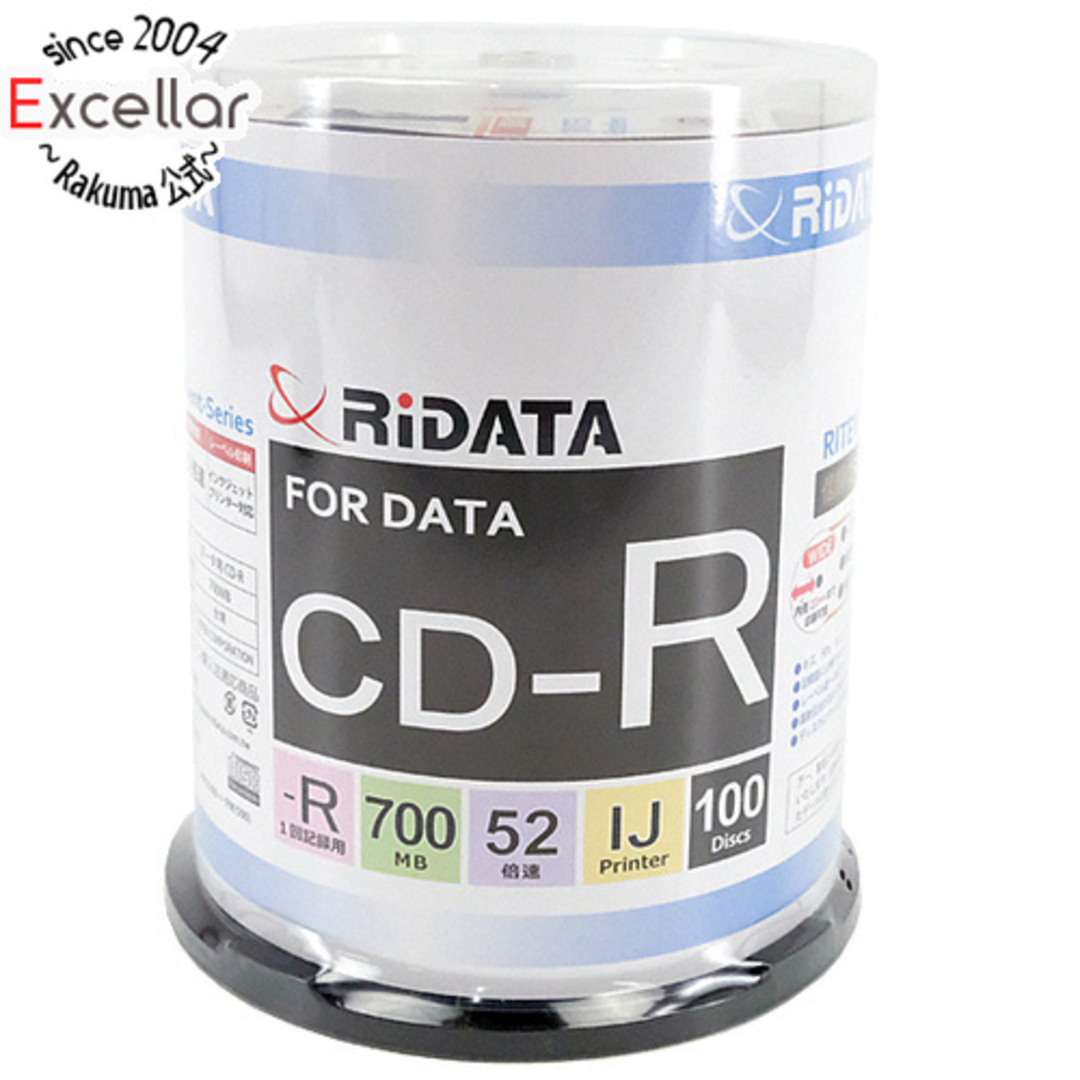 RiTEK　データ用CD-R CD-R700WPX100CK C　100枚 エンタメ/ホビーのDVD/ブルーレイ(その他)の商品写真