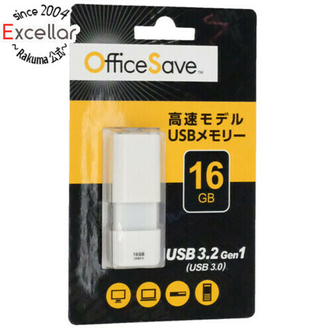IODATA(アイオーデータ)のI-O DATA　USB3.0 USBメモリ OSUSBS16GW　16GB ホワイト スマホ/家電/カメラのPC/タブレット(PC周辺機器)の商品写真