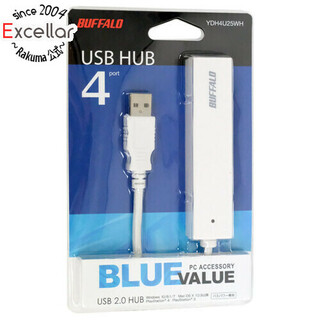 バッファロー(Buffalo)のBUFFALO　USB2.0ハブ 4ポート　YDH4U25WH　ホワイト(PC周辺機器)