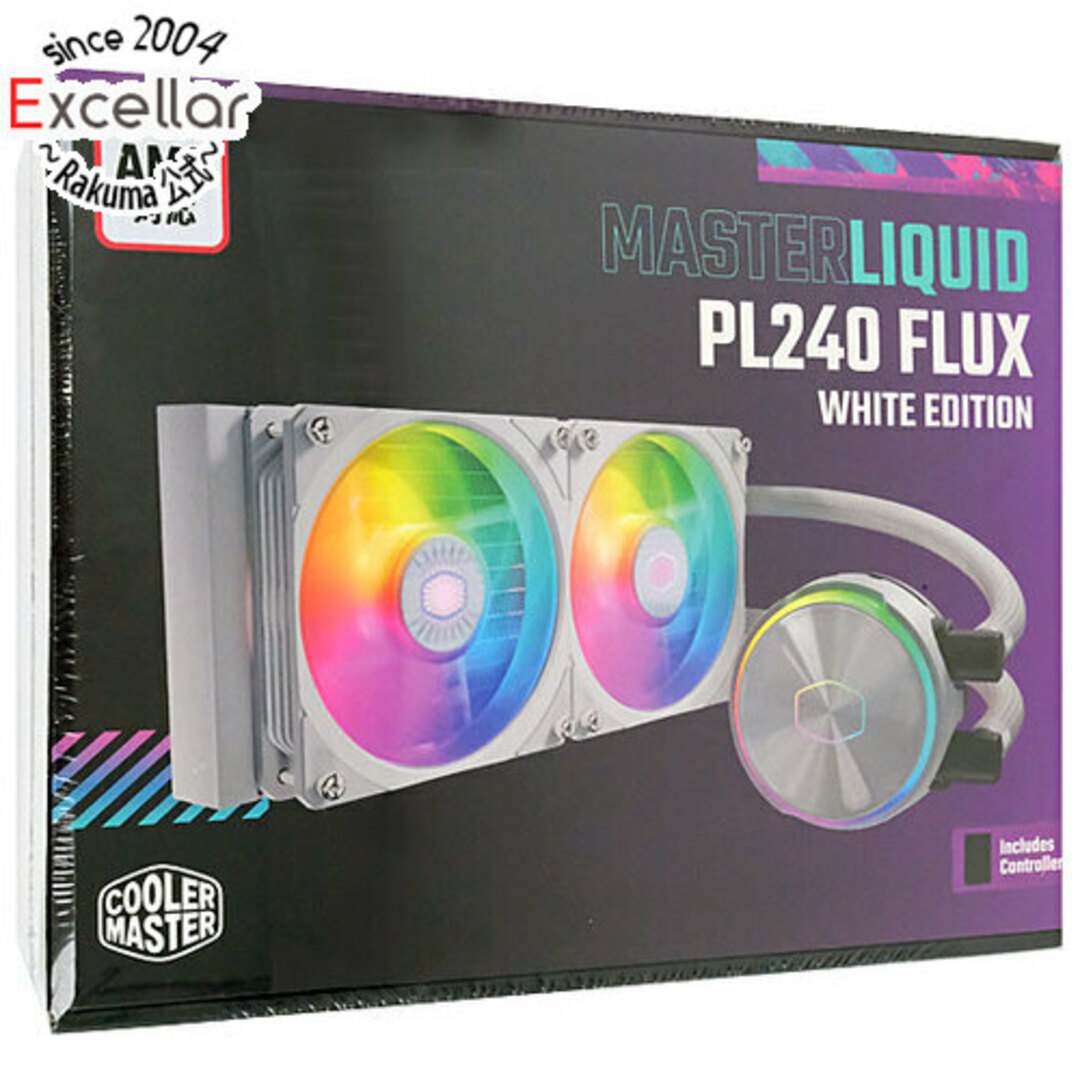 メーカーCoolerMaster　一体型水冷CPUクーラー　MasterLiquid PL240 Flux White Edition MLY-D24M-A23PZ-RW