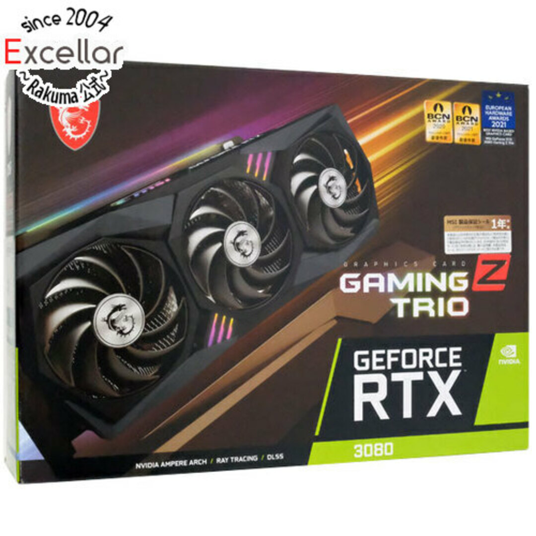 【新品訳あり(箱きず・やぶれ)】 MSI製グラボ　GeForce RTX 3080 GAMING Z TRIO 10G LHR　PCIExp 10GB  | フリマアプリ ラクマ