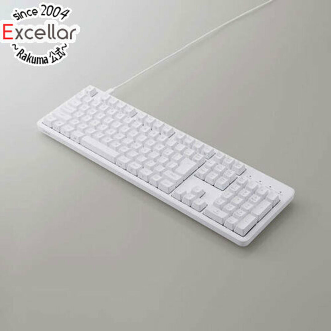 ELECOM　有線メカニカルフルキーボード TK-MC50UKTWH 茶軸　ホワイト商品状態