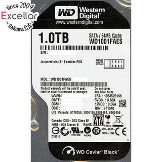 ウェスタンデジタル(Western Digital)のWestern Digital製HDD　WD1001FAES　1TB SATA300 7200(PC周辺機器)