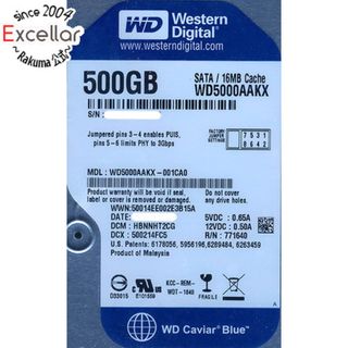 ウェスタンデジタル(Western Digital)のWestern Digital製HDD　WD5000AAKX　500GB SATA600 7200(PC周辺機器)