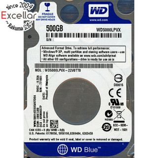 ウェスタンデジタル(Western Digital)のWestern Digital製HDD　WD5000LPVX　500GB SATA600(PC周辺機器)