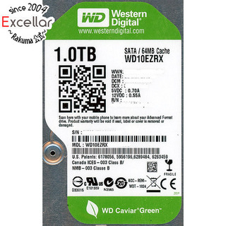 ウェスタンデジタル(Western Digital)のWestern Digital製HDD　WD10EZRX　1TB SATA600(PC周辺機器)