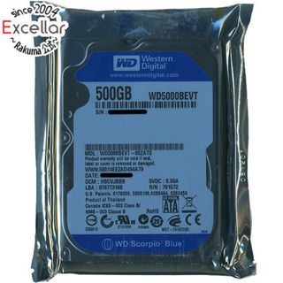 ウェスタンデジタル(Western Digital)のWesternDigital HDD 2.5inch　WD5000BEVT　500GB 9.5mm(PC周辺機器)