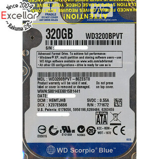 ウェスタンデジタル(Western Digital)のWesternDigital HDD 2.5inch　WD3200BPVT　320GB 9.5mm(PC周辺機器)