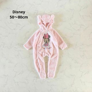 ディズニー(Disney)の【新品】50～80cm ディズニー ミニーちゃん ボアロンパース 西松屋(ジャケット/コート)