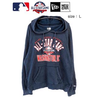 ニューエラー(NEW ERA)のMLB　2018  All-Star Game　パーカー　L　紺　USA古着(パーカー)